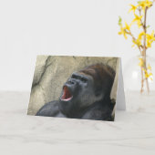 歌うゴリラの挨拶状 カード (黄色い花)