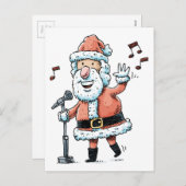 歌うサンタクロース シーズンポストカード (正面/裏面)