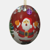 歌うサンタクロース セラミックオーナメント (右)
