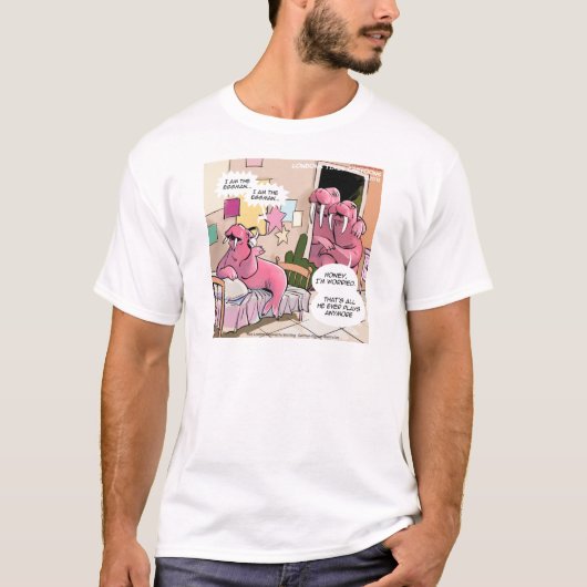 歌うセイウチ 不安な親たち 楽しい Tシャツ (正面)