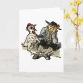 「歌うチキン」グリーティングカード カード (黄色い花)