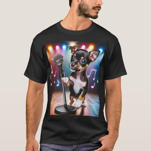 歌うトイ・ラット・テリア Tシャツ (正面)