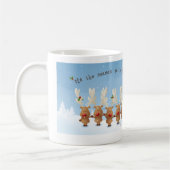 歌うトナカイクリスマスホリデーマグ コーヒーマグカップ (左)