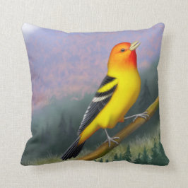 歌うニシフウキンチョウの鳥の枕 クッション