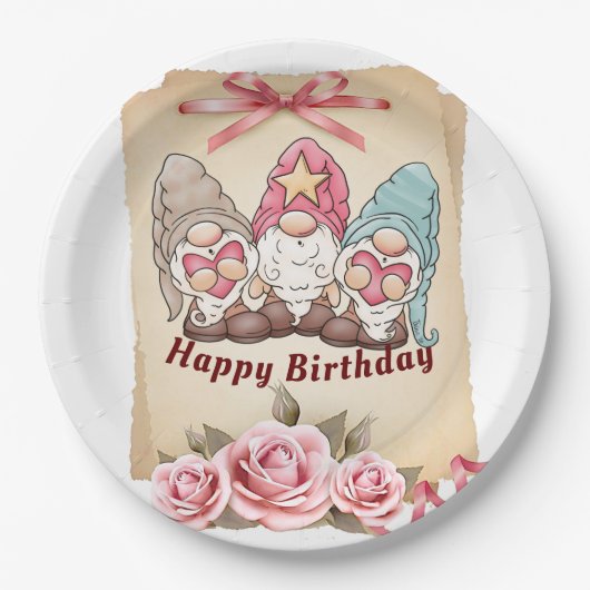 歌うノームの誕生日  ペーパープレート (正面)