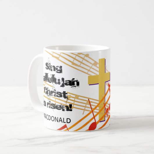 歌うハレルヤのキリストはキリスト教の復活祭 コーヒーマグカップ (正面左)