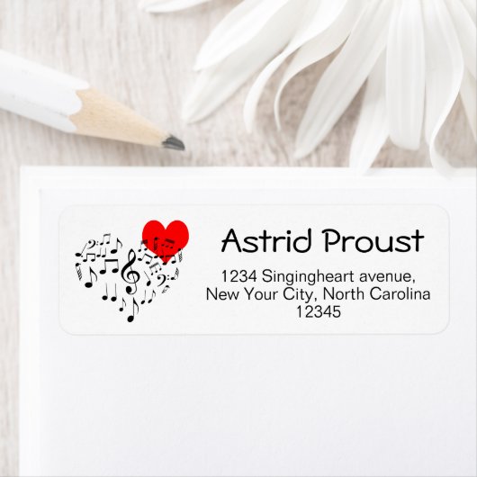 歌うハート ラベル (インサイチュ)