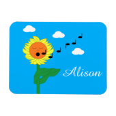 歌うヒマワリ： マグネット (横)