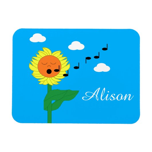 歌うヒマワリ: マグネット (横)