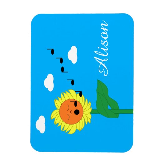 歌うヒマワリ： マグネット (縦)