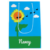 歌うヒマワリ: ミディアムペーパーバッグ (裏面)