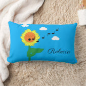 歌うヒマワリ ランバークッション (ブランケット)