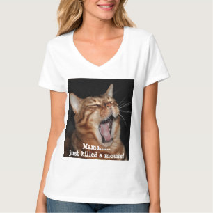 歌うベンガル猫の女王の歌のパロディの女性 Tシャツ