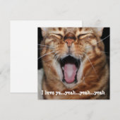 歌うベンガル猫の誕生日バレンタインデー母の日 シーズンカード (正面/裏面)