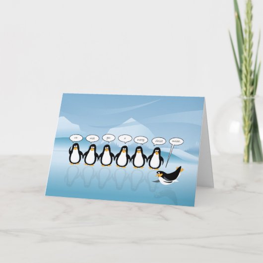 歌うペンギンクリスマス&年賀状 シーズンカード (正面)