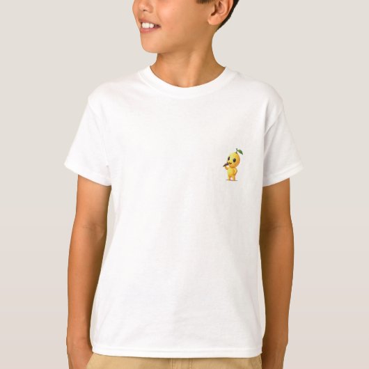 歌うレモンマスコット キッズ Tシャツ (正面)