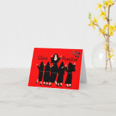 歌う修道女"合唱練習"ノートカード – 愛らしい カード (黄色い花)