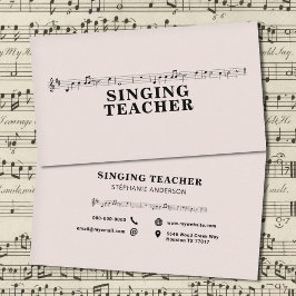 歌う先生 – ミュージックシート 名刺
