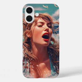 歌う女性 iPhone 16 PLUSケース