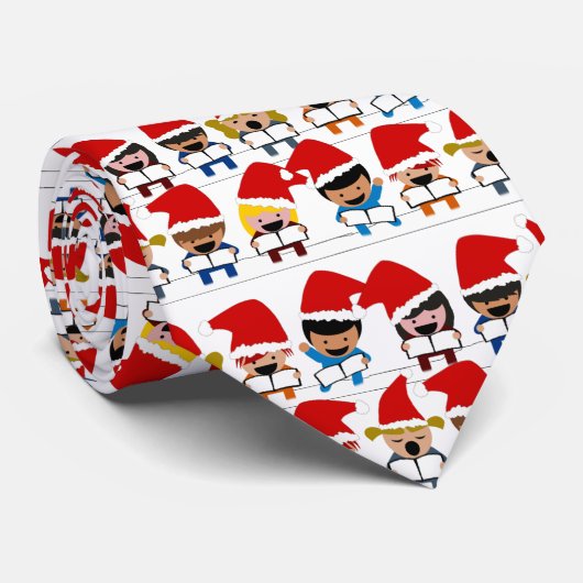 歌う子どもたちのクリスマス ネクタイ (ロール)