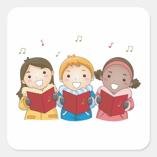 歌う子供 スクエアシール (正面)