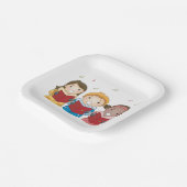 歌う子供 ペーパープレート (傾斜あり)