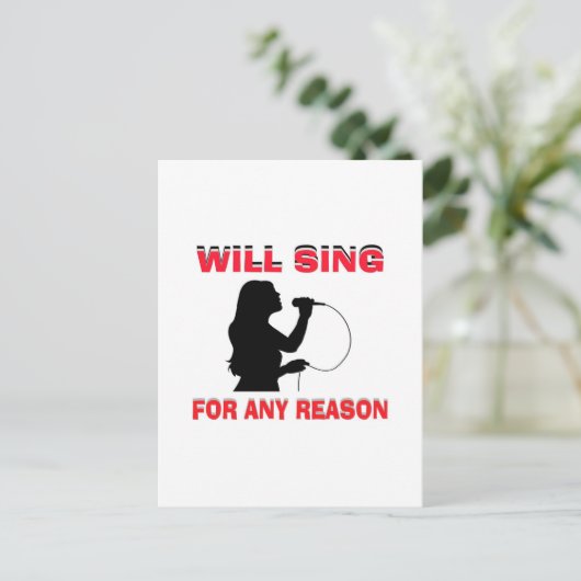 歌う少女 ポストカード (スタンド正面)