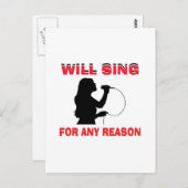 歌う少女 ポストカード (正面/裏面)