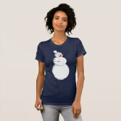 歌う幸せ雪だるま Tシャツ (正面フル)