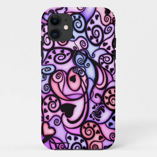 歌う心拍ステンドグラスのスタイル Case-Mate iPhoneケース (裏面)