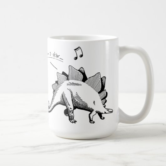 歌う恐竜のマグカップ コーヒーマグカップ (右)