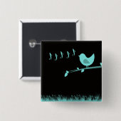 歌う抽象的な小鳥 缶バッジ (正面&裏面)