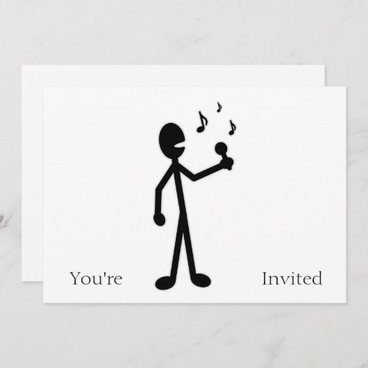 歌う棒の姿 招待状 (正面/裏面)