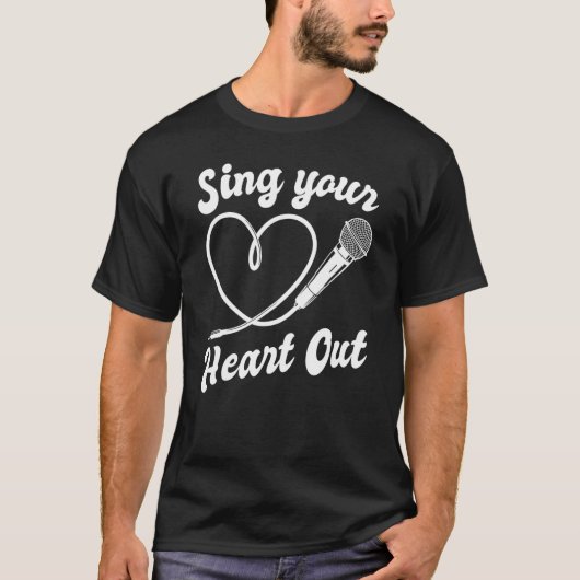 歌う歌う歌う歌うソングライターKaraoke Tシャツ (正面)
