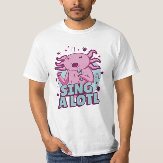 歌う歌うAxolotl Tシャツ (正面)