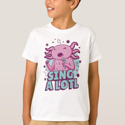 歌う歌うAxolotl Tシャツ (正面)
