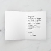 歌う犬ありがとう，カスタムグリーティング，かわいいカード サンキューカード (内部)