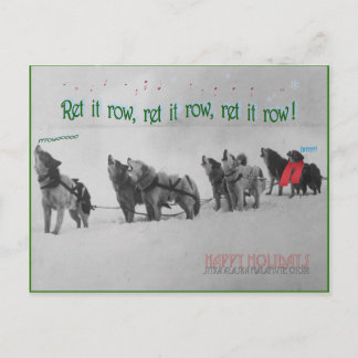 歌う犬ぞり:アラスカのマラムート合唱団 ポストカード