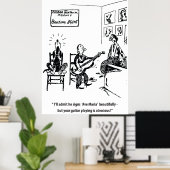 歌う犬、ユーモアのあるヴィンテージ ポスター (ホームオフィス)