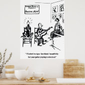 歌う犬、ユーモアのあるヴィンテージ ポスター (キッチン)