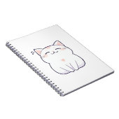 歌う猫と音符のかわいいデザイン ノートブック (右側)