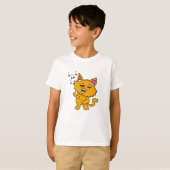 歌う猫の子供服シャツ Tシャツ (正面フル)