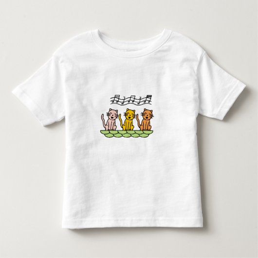 歌う猫 トドラーTシャツ (正面)
