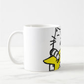 歌う猫-黄色 コーヒーマグカップ (左)