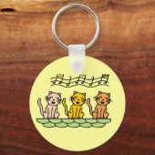 歌う猫Tシャツおよびギフト キーホルダー (正面)