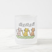 歌う猫Tシャツおよびギフト フロストグラスマグカップ (中央)