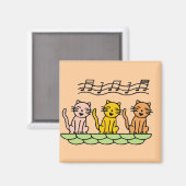 歌う猫Tシャツおよびギフト マグネット (正面/裏面)