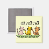 歌う猫Tシャツおよびギフト マグネット (正面/裏面)