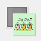 歌う猫Tシャツおよびギフト マグネット (正面/裏面)