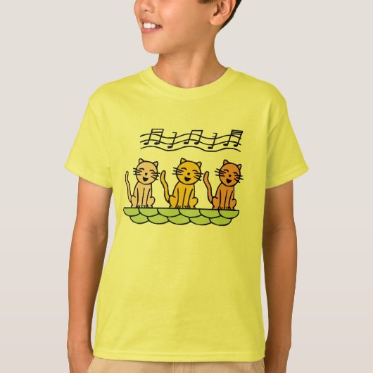 歌う猫Tシャツおよびギフト Tシャツ (正面)